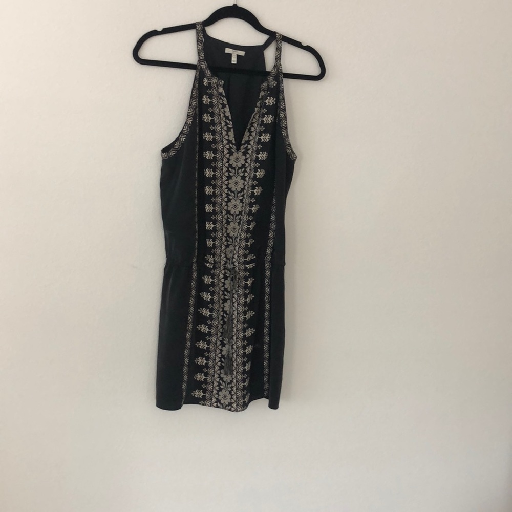 Joie mini black silk dress